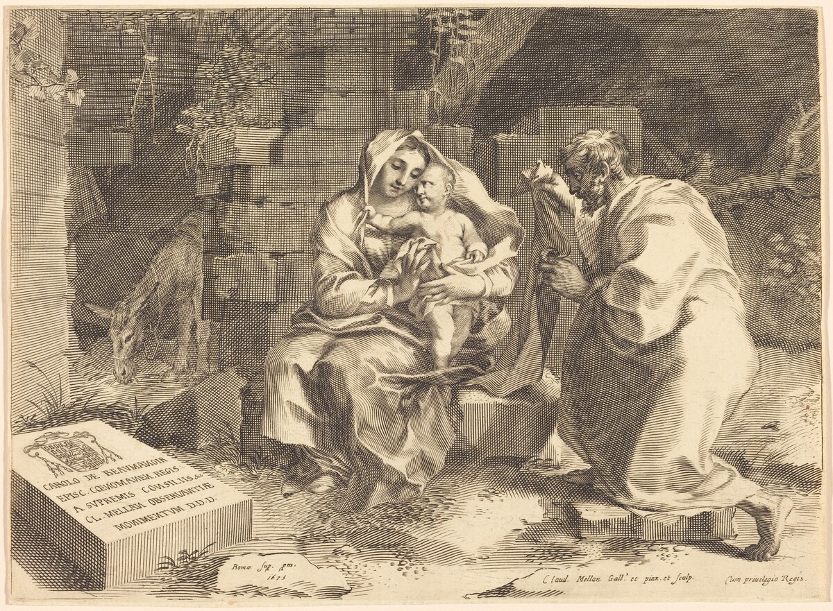 The Holy Family by Claude Mellan