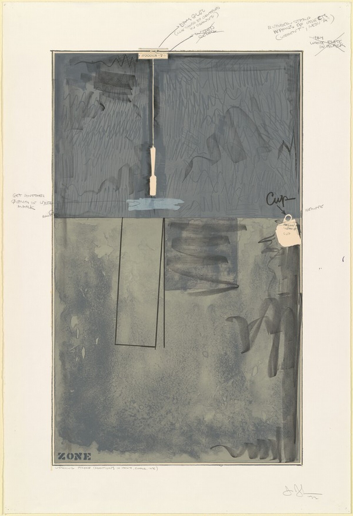 Zone [working proof] by Jasper Johns