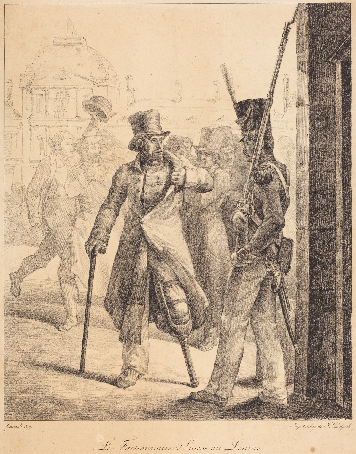 The Swiss Sentry at the Louvre (Le factionnaire Suisse au Louvre) by Théodore Gericault