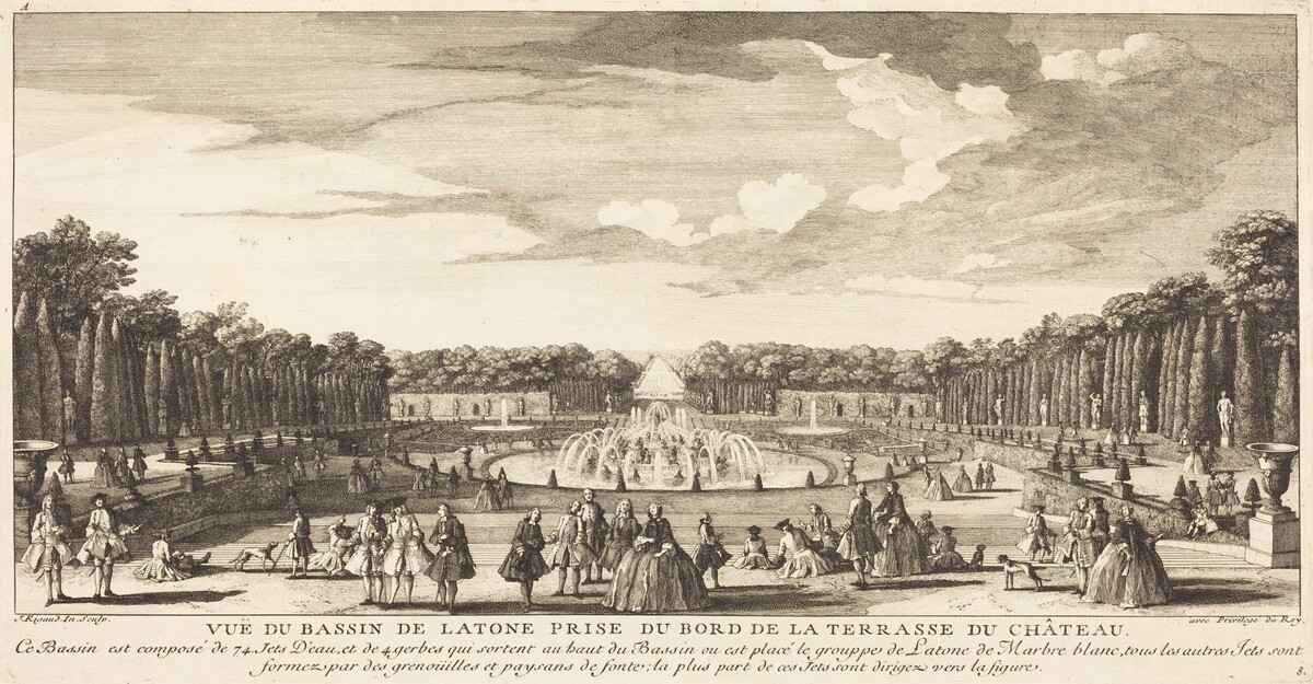 Vue du Bassin de Latone Prise du Bord de la Terrasse du Chateau by Jean-Baptiste Rigaud