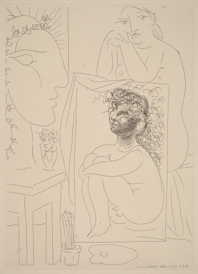Model, Painting, and Sculpture (Modèle, tableau et sculpture)