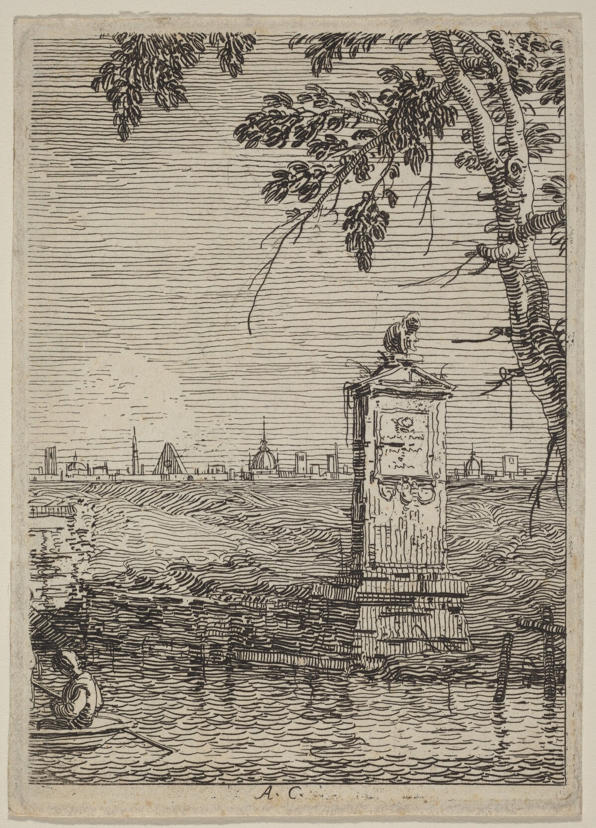 The Little Monument by Canaletto