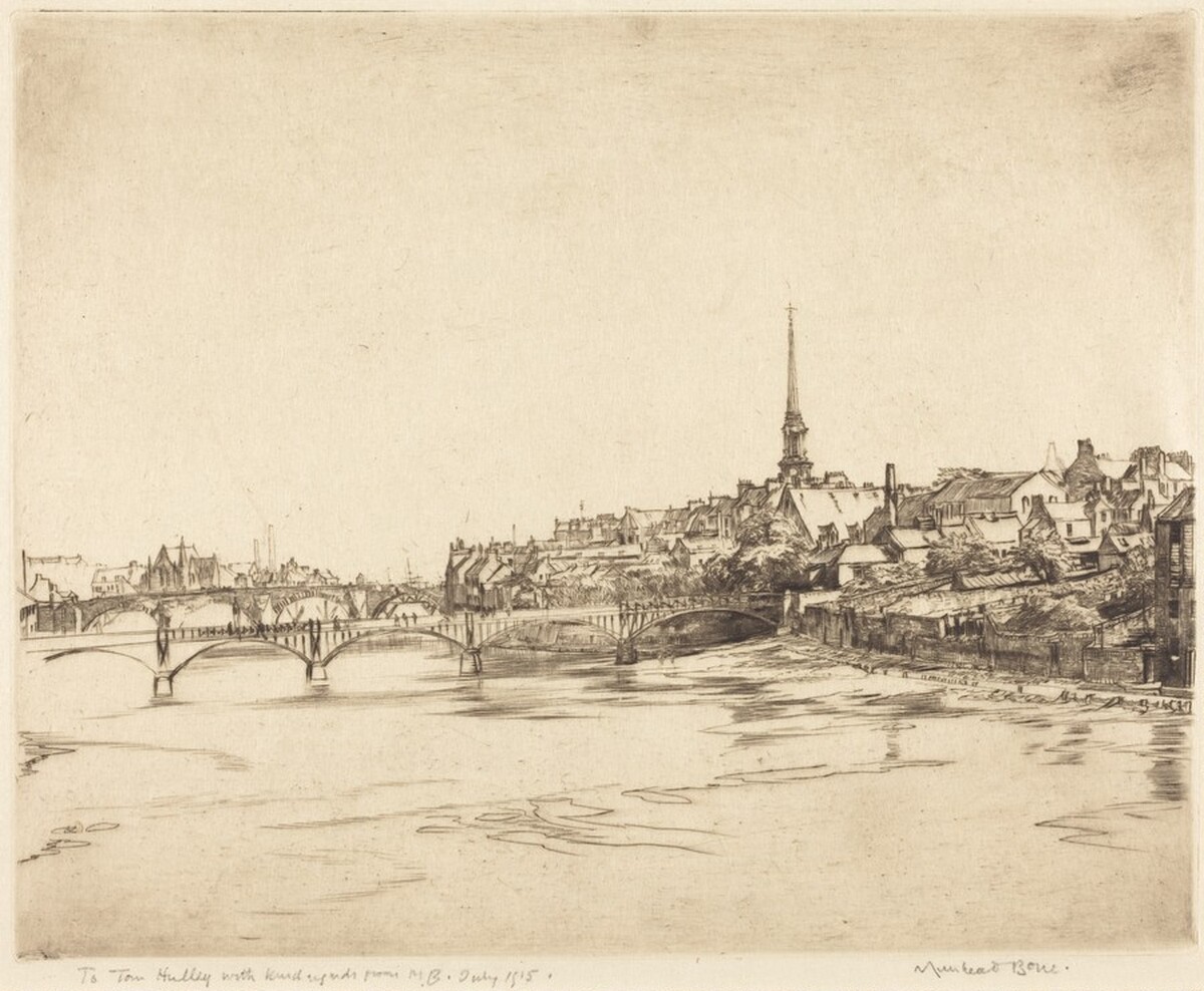 Ayr, from the River by Sir Muirhead Bone