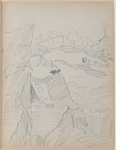 Sally Sketching Two Bathers
