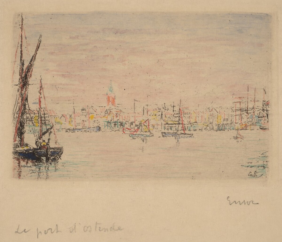 The Port of Ostend (Vue du port d'Ostende) by James Ensor