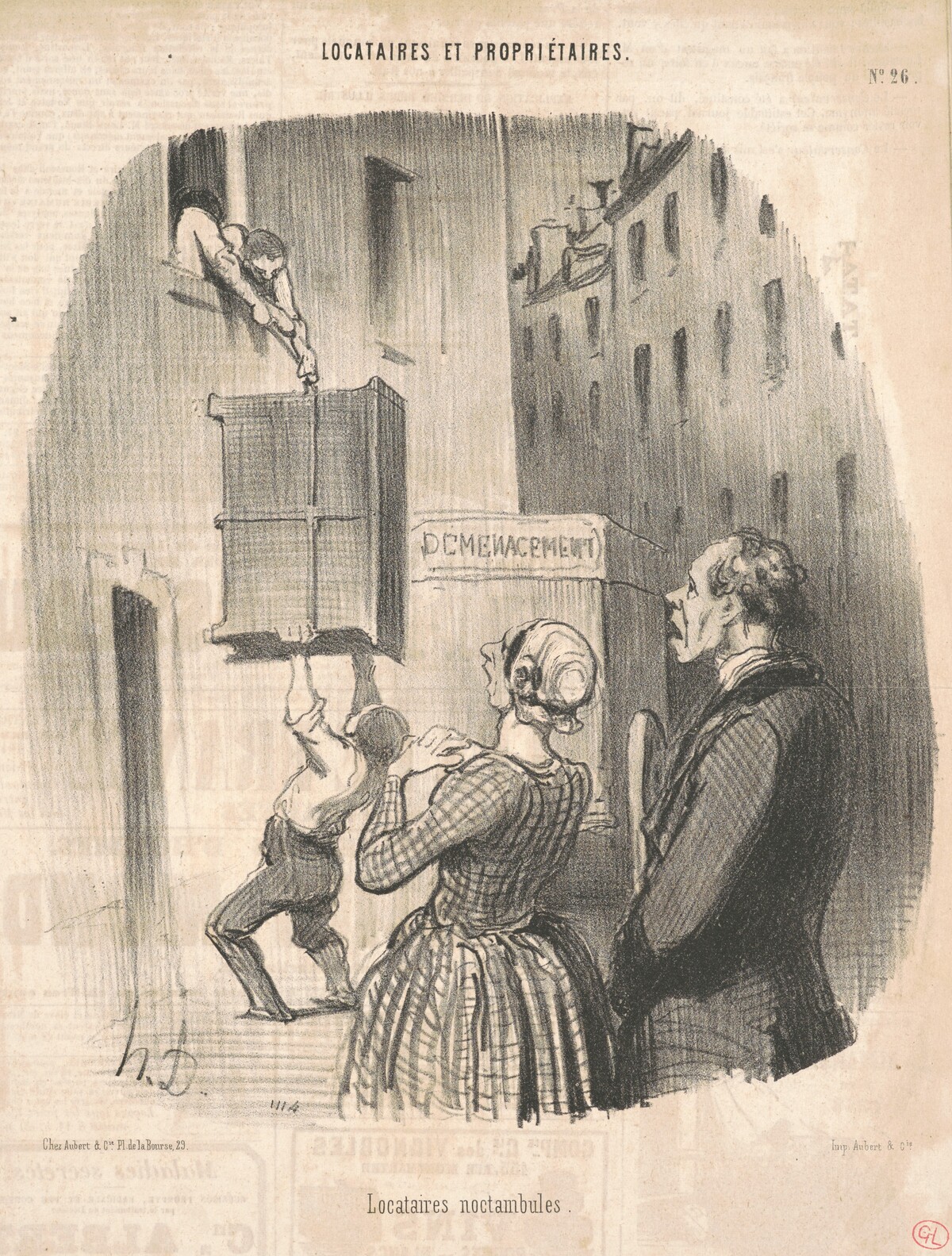 Locataires noctambules by Honoré Daumier