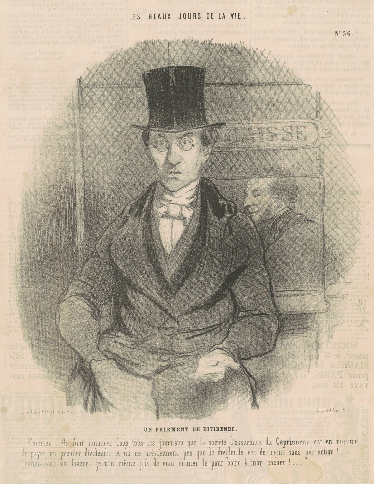 Un paiement de dividende by Honoré Daumier