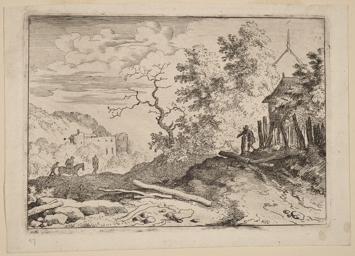 Hut with the Remains of a Hedge by Allart van Everdingen
