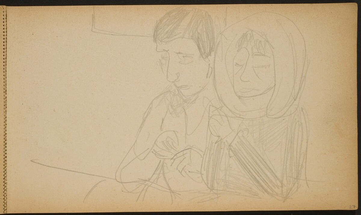 Paar an der Bar (Couple at a Bar) [p. 27] by Max Beckmann