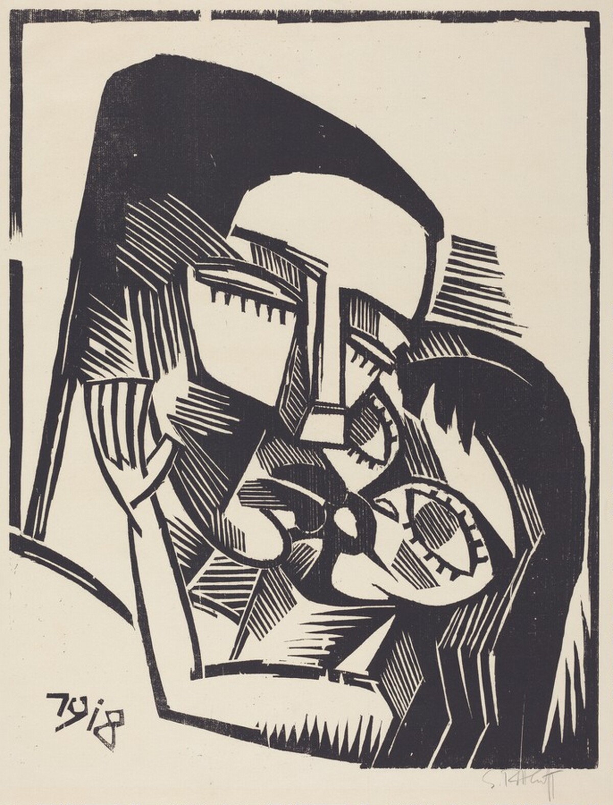Kuss in Liebe by Karl Schmidt-Rottluff