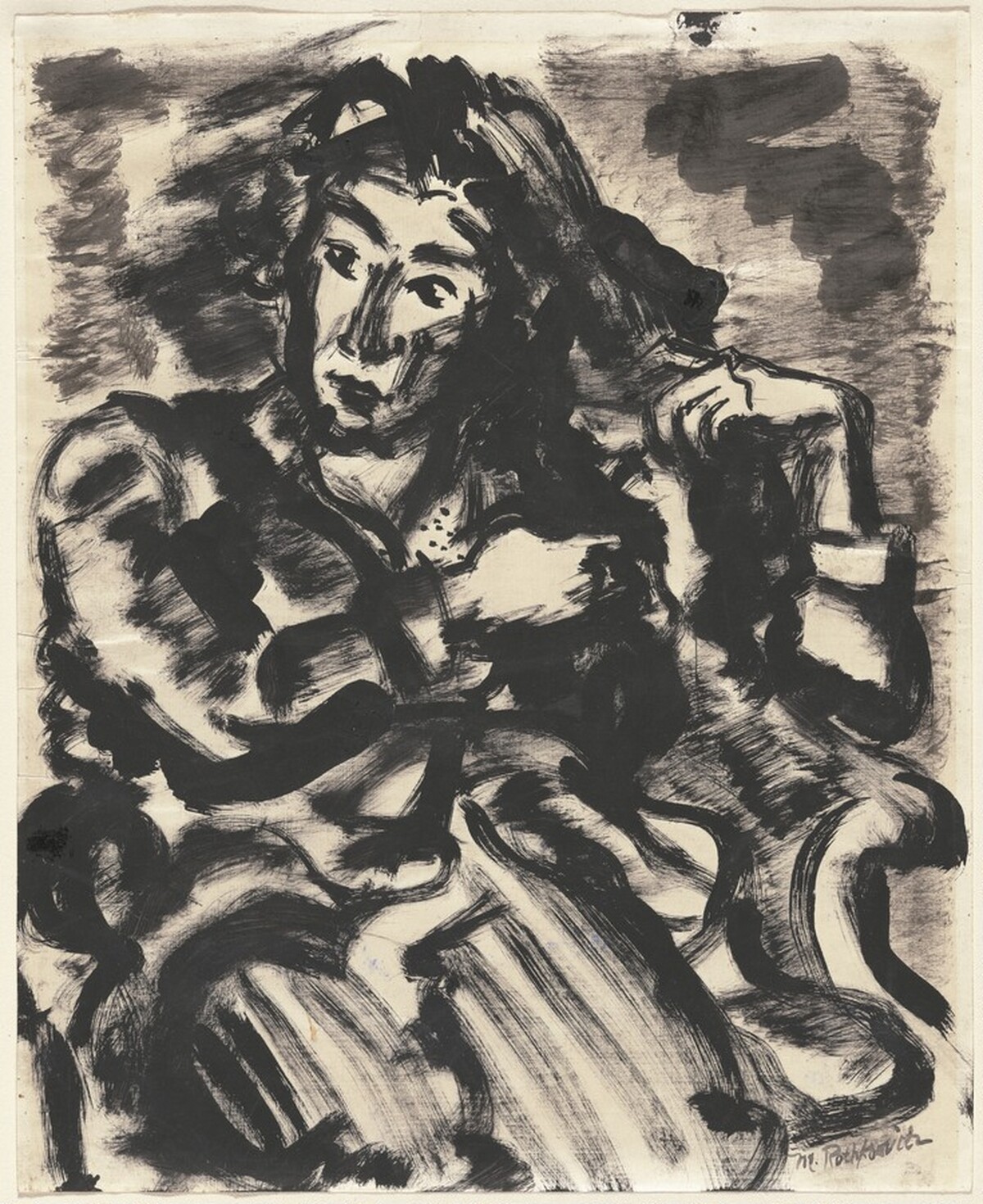 Untitled (woman combing her hair) by Mark Rothko