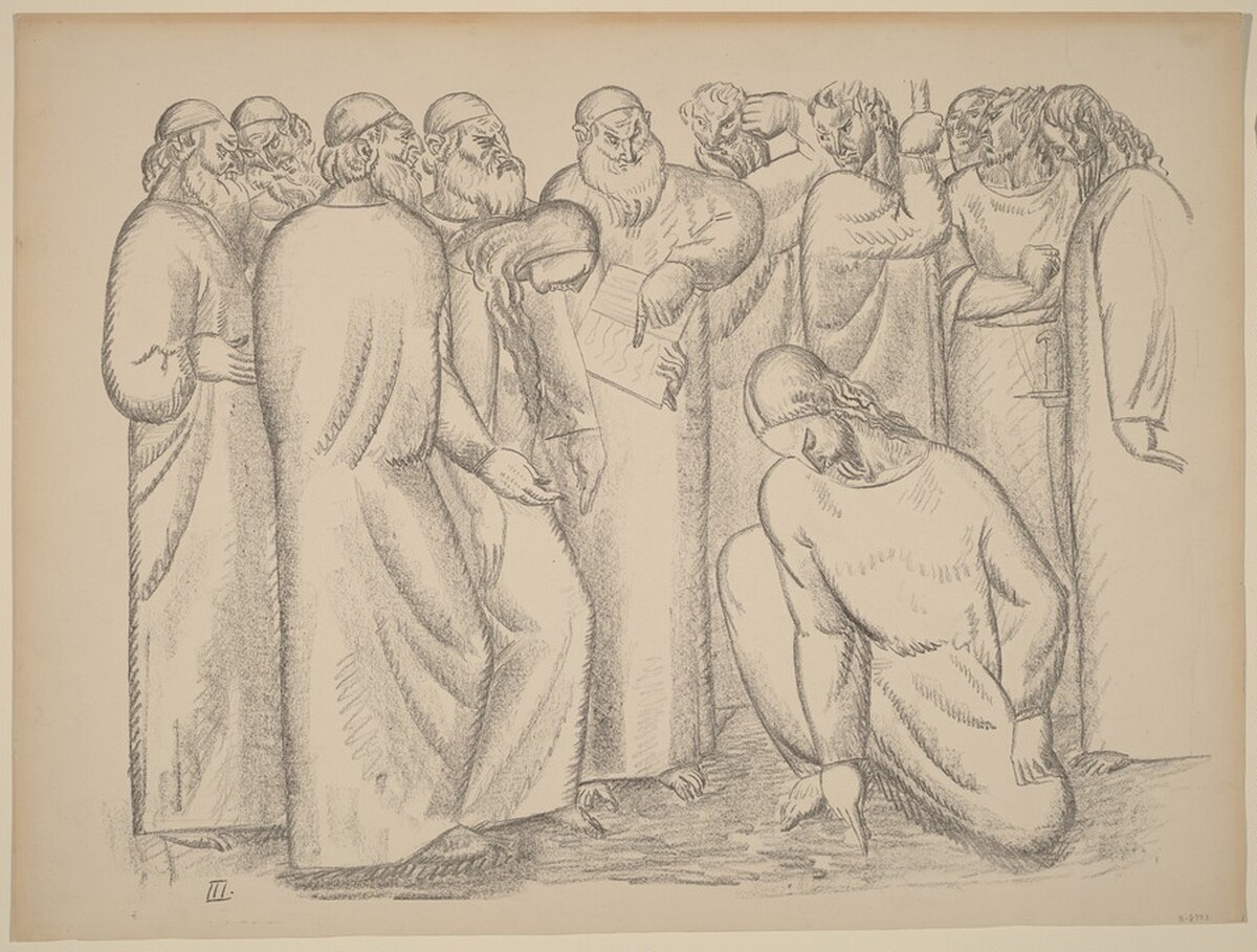 Christ and the Woman Taken in Adultery by Ivan Mestrovic