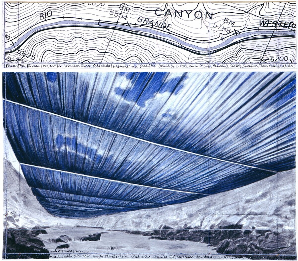 Over the River, Project for the Arkansas River, Colorado by Christo