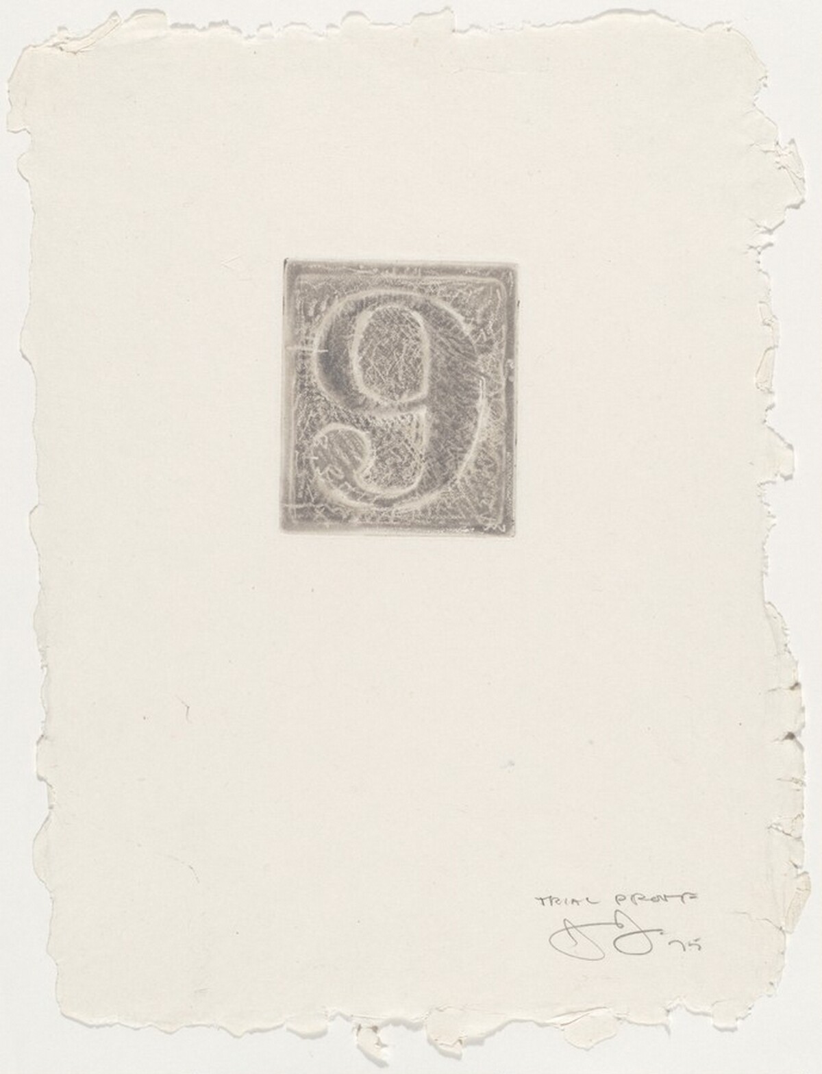 9 [trial proof] by Jasper Johns