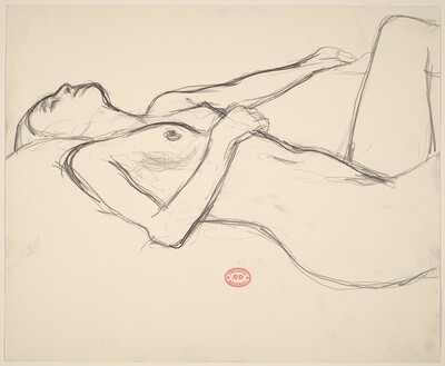 Untitled [nude reclining with her head back]