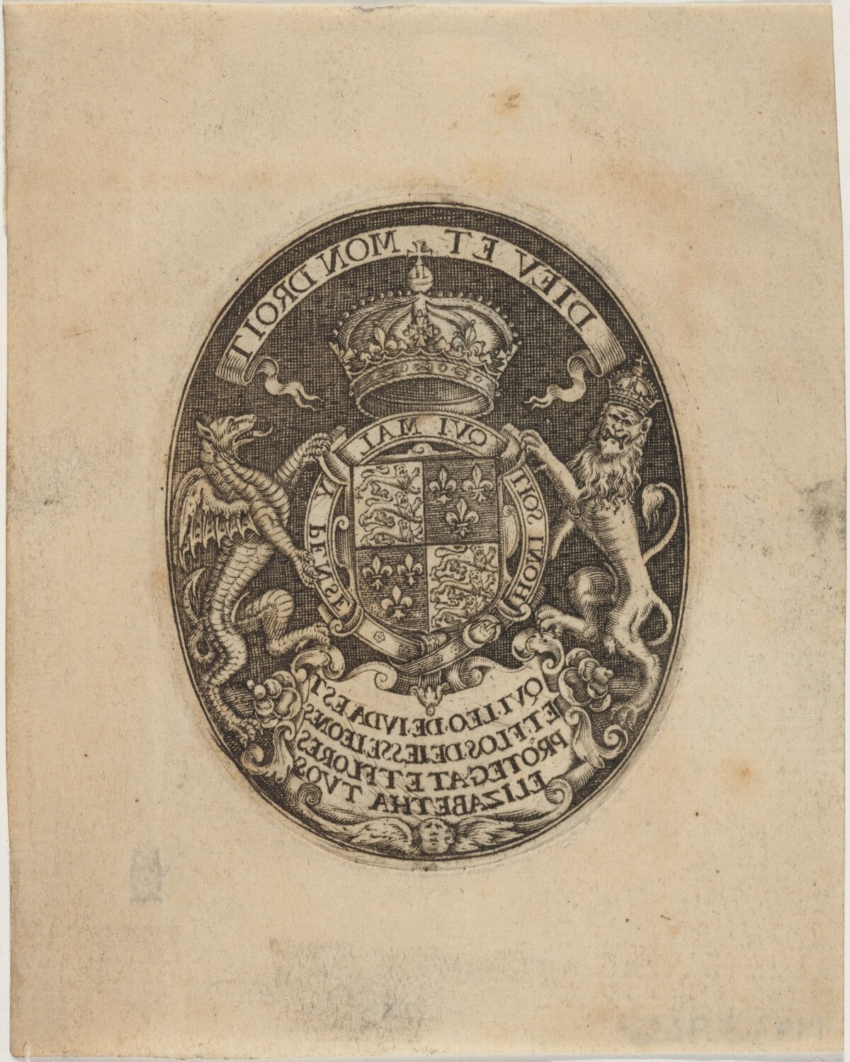 Shield of Queen Elizabeth by Simon de Passe