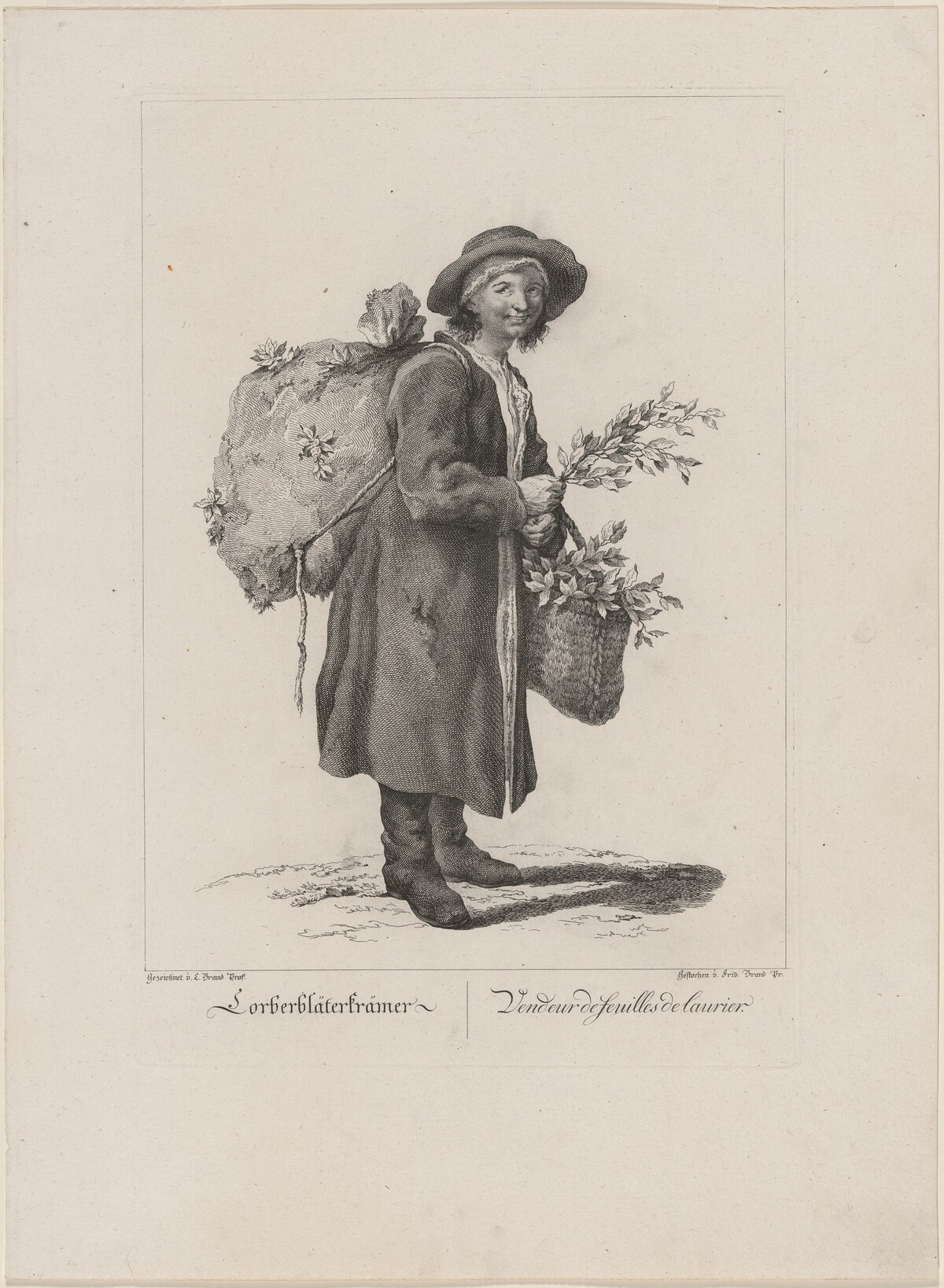 Lorberbläterkrämer (Bay Leaf Seller) by Friedrich August Brand, after Johann Christian Brand