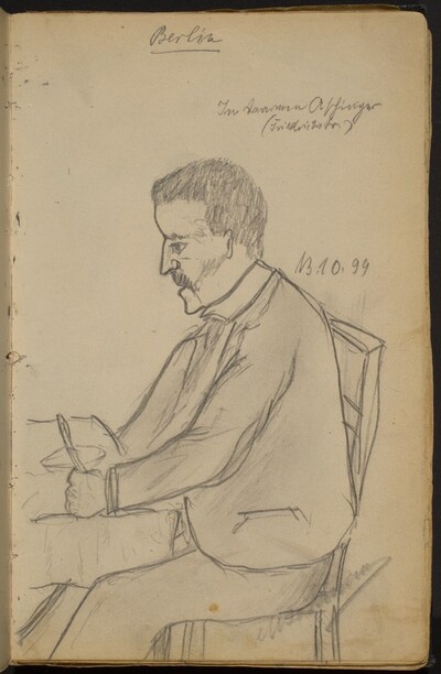 Man Seated at a Dining Table