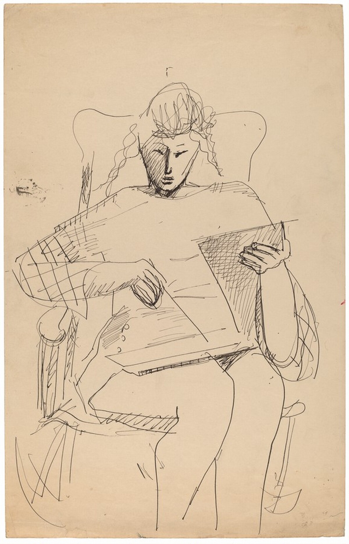 Woman in a Rocking Chair Reading by Mark Rothko