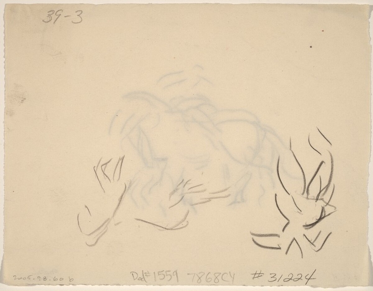 Circus Figure, Horse and Rider [verso] by John Marin