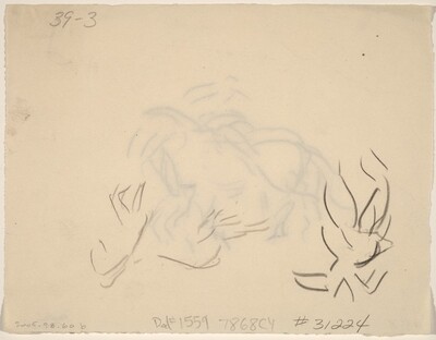 Circus Figure, Horse and Rider [verso]