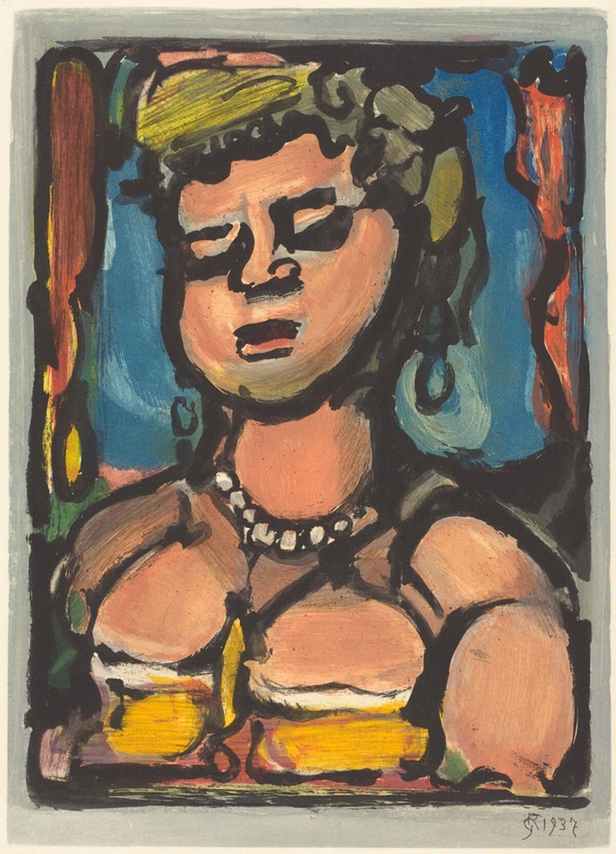 Courtisane aux Yeux Baisses by Georges Rouault