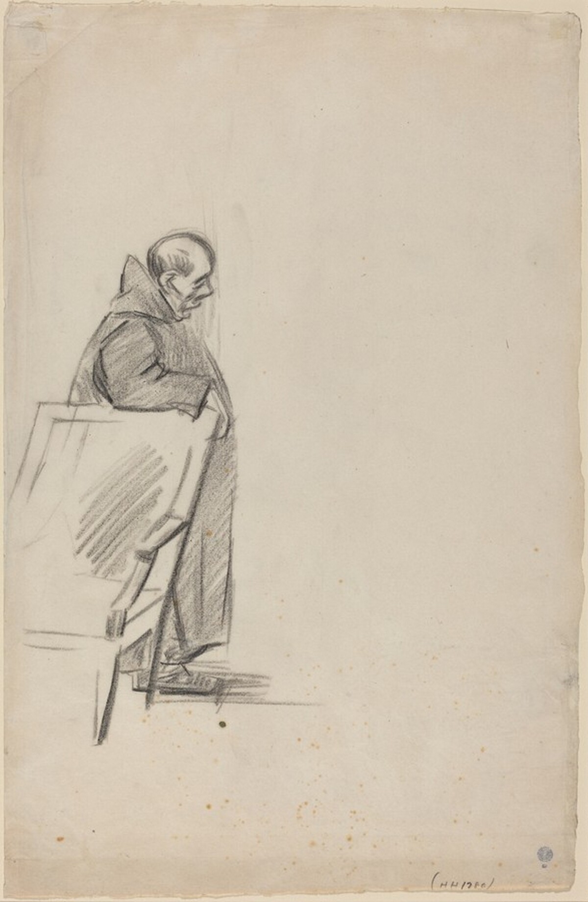 Robed Figure Leaning against a Chair by Jean-Louis Forain