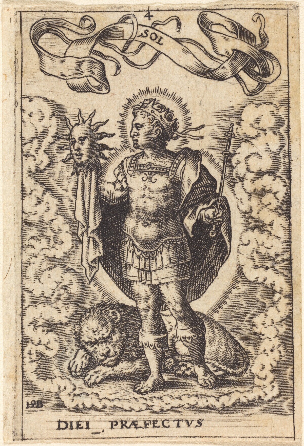Sun by Theodor de Bry, after Sebald Beham