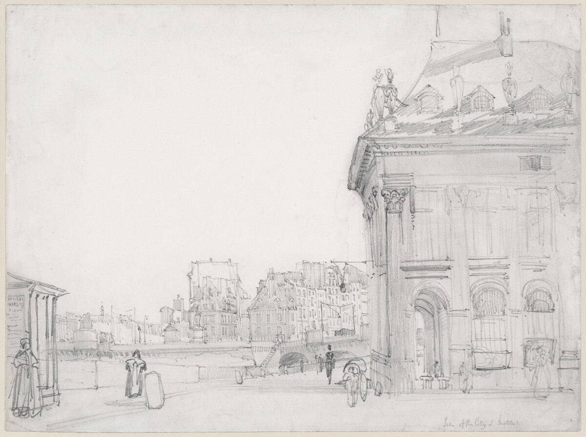 Ile de la Cité from the Institut, Paris by Thomas Shotter Boys