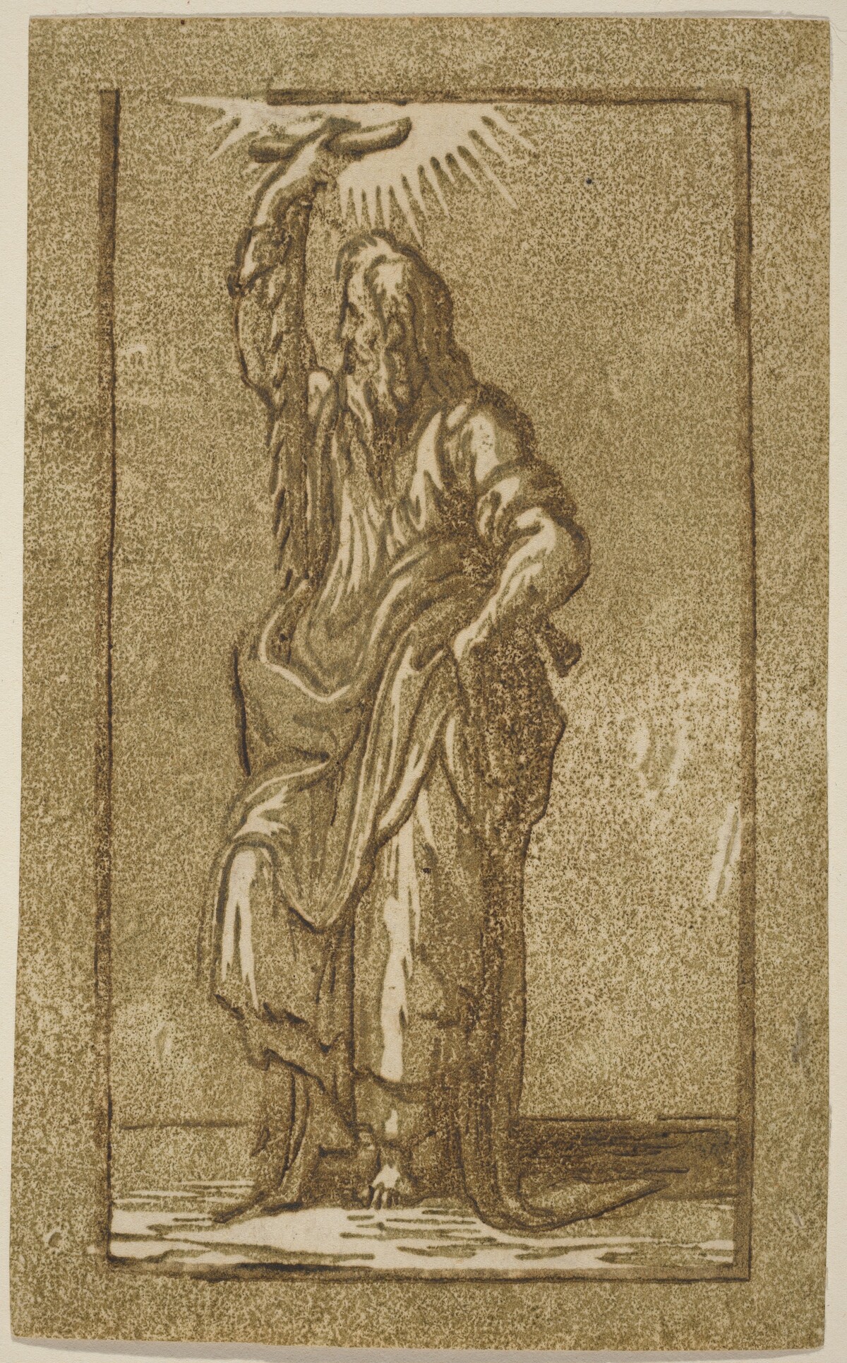 Saint Simon by Antonio da Trento after Parmigianino