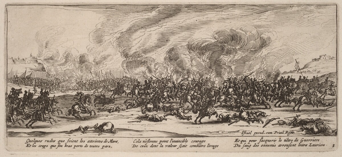 The Battle by Gerrit van Schagen after Jacques Callot