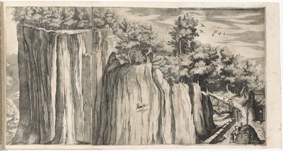 View of the Mountain of La Verna from the Road of Casentino (Vue de la montagne della Vernia...) [plate A]