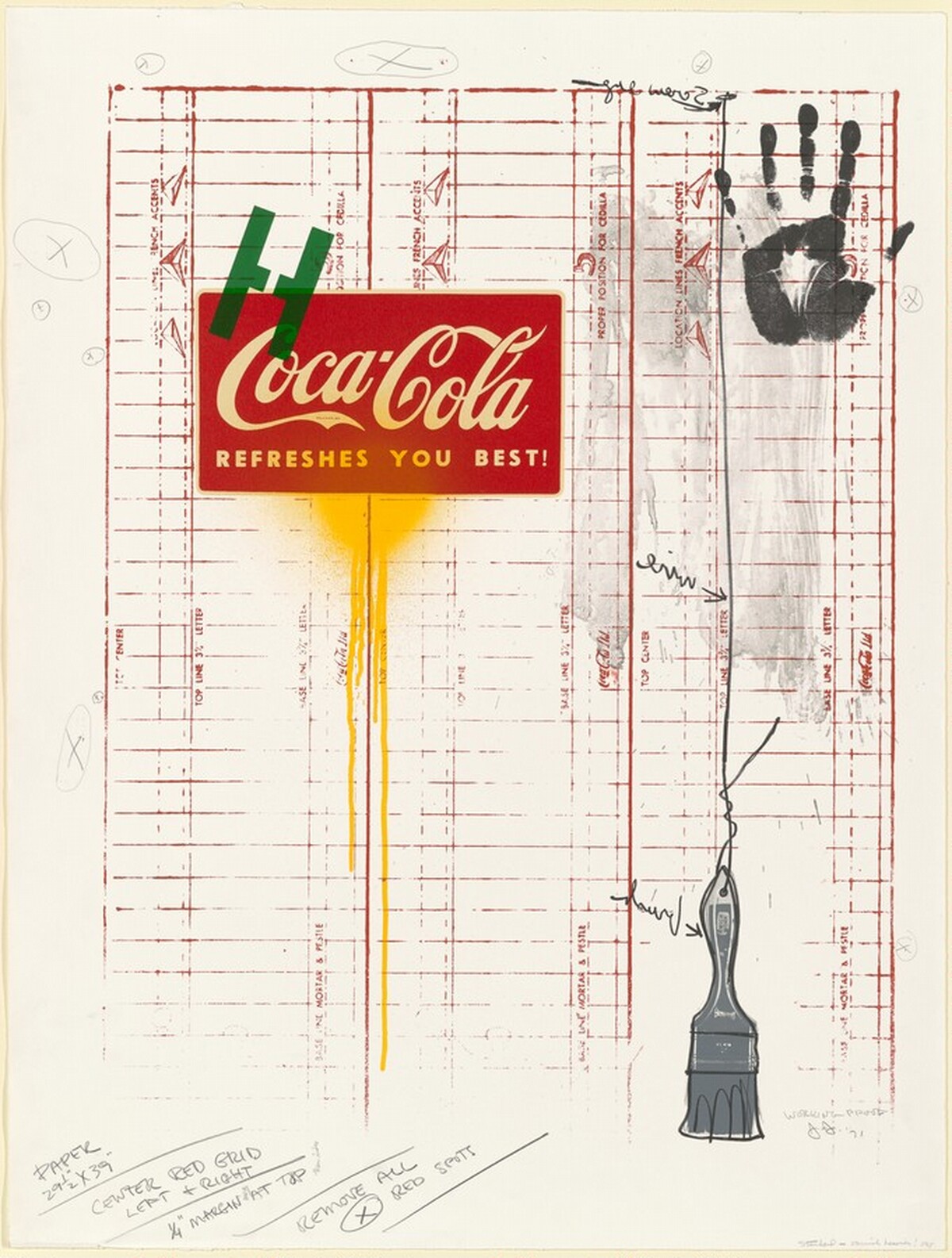 Untitled [working proof] by Jasper Johns