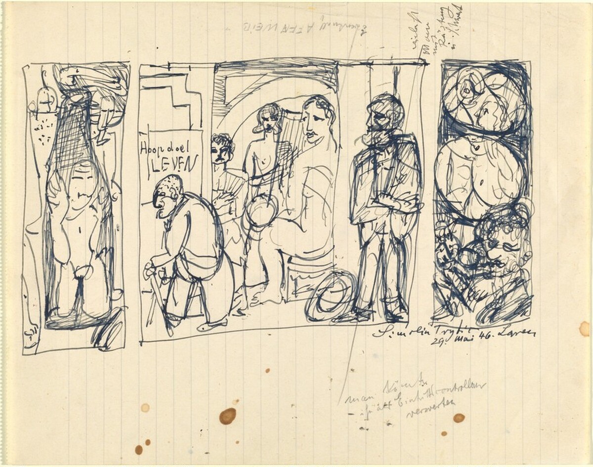 Triptych by Max Beckmann