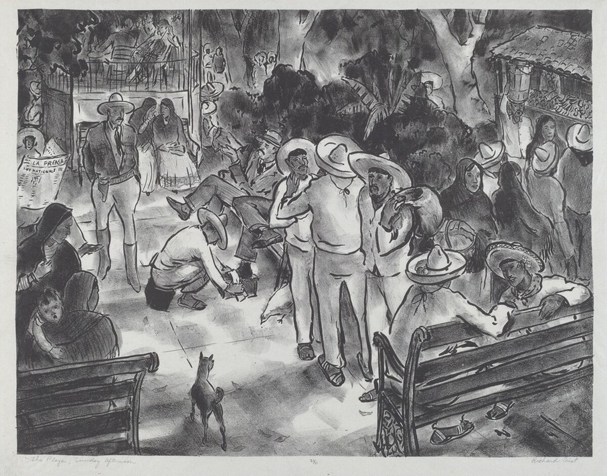 The Plaza, Sunday Afternoon by Richard Harrison Crist