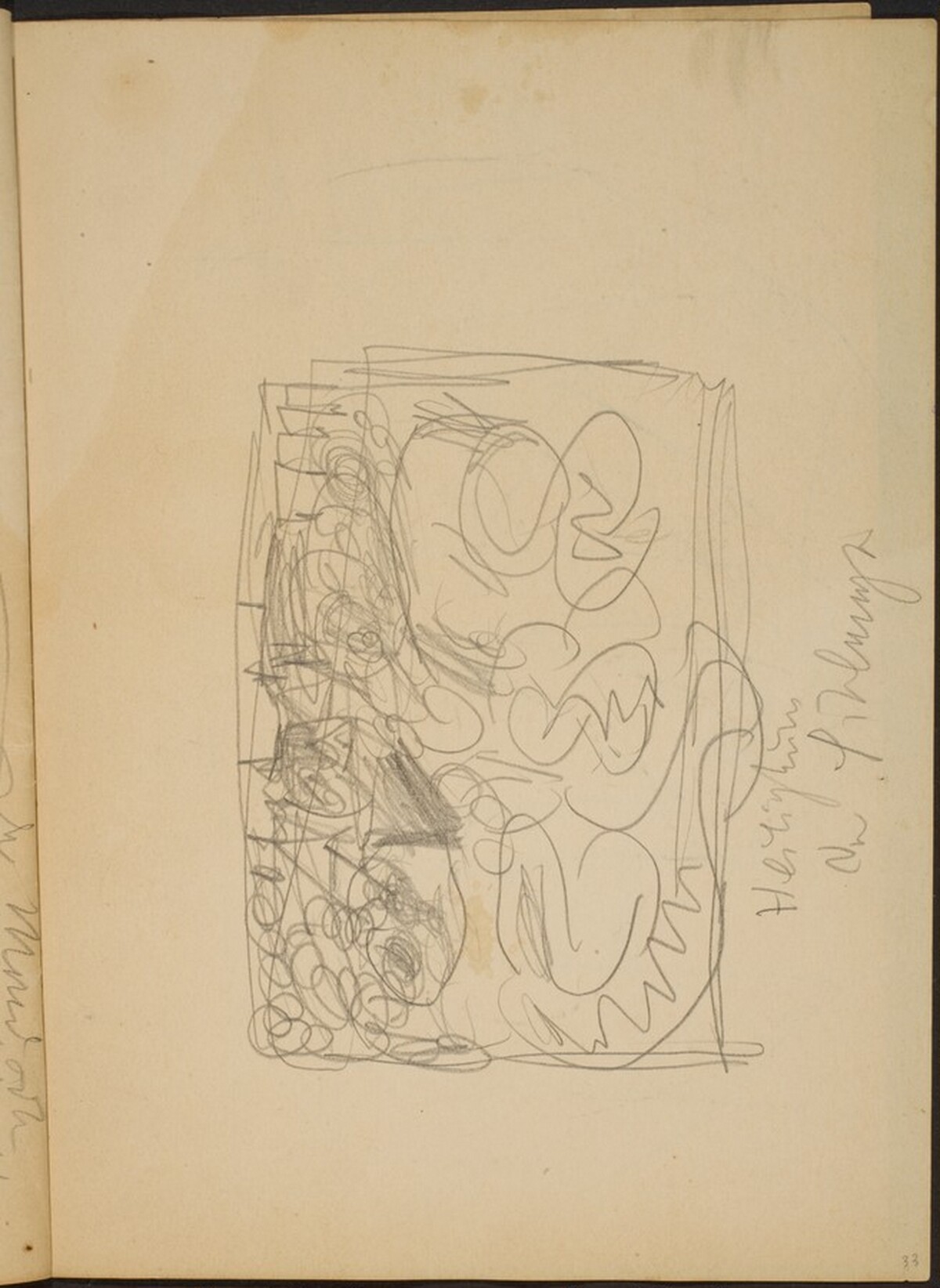 Skizze mit Bezeichnung (Sketch with Notation) [p. 33] by Max Beckmann