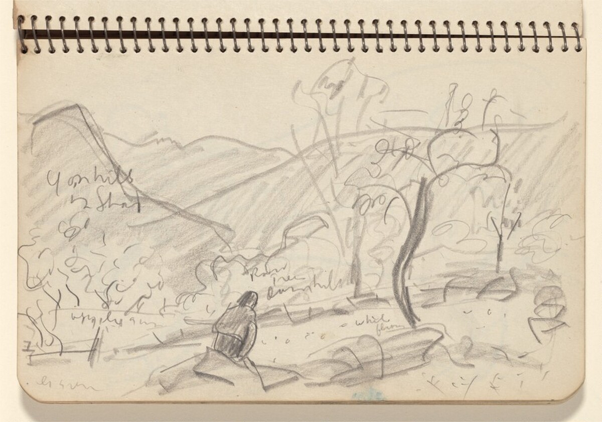 Figure in a Landscape by Milton Avery