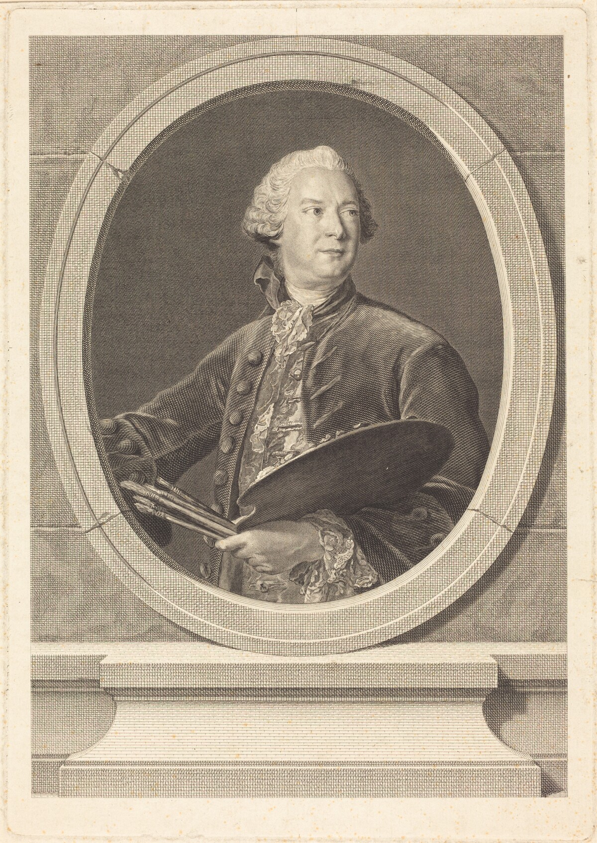 Louis Tocque by Louis-Jacques Cathelin after Jean-Marc Nattier