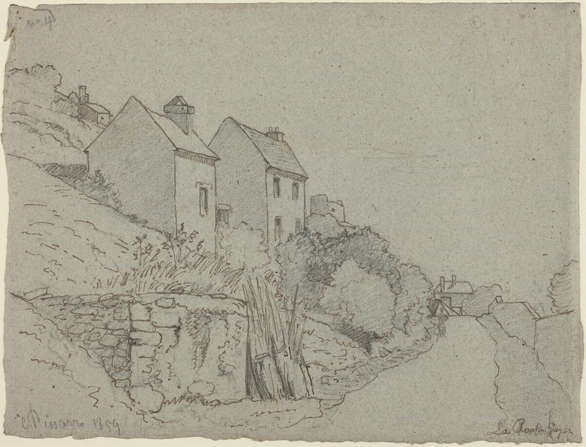 Houses by a Road by Camille Pissarro