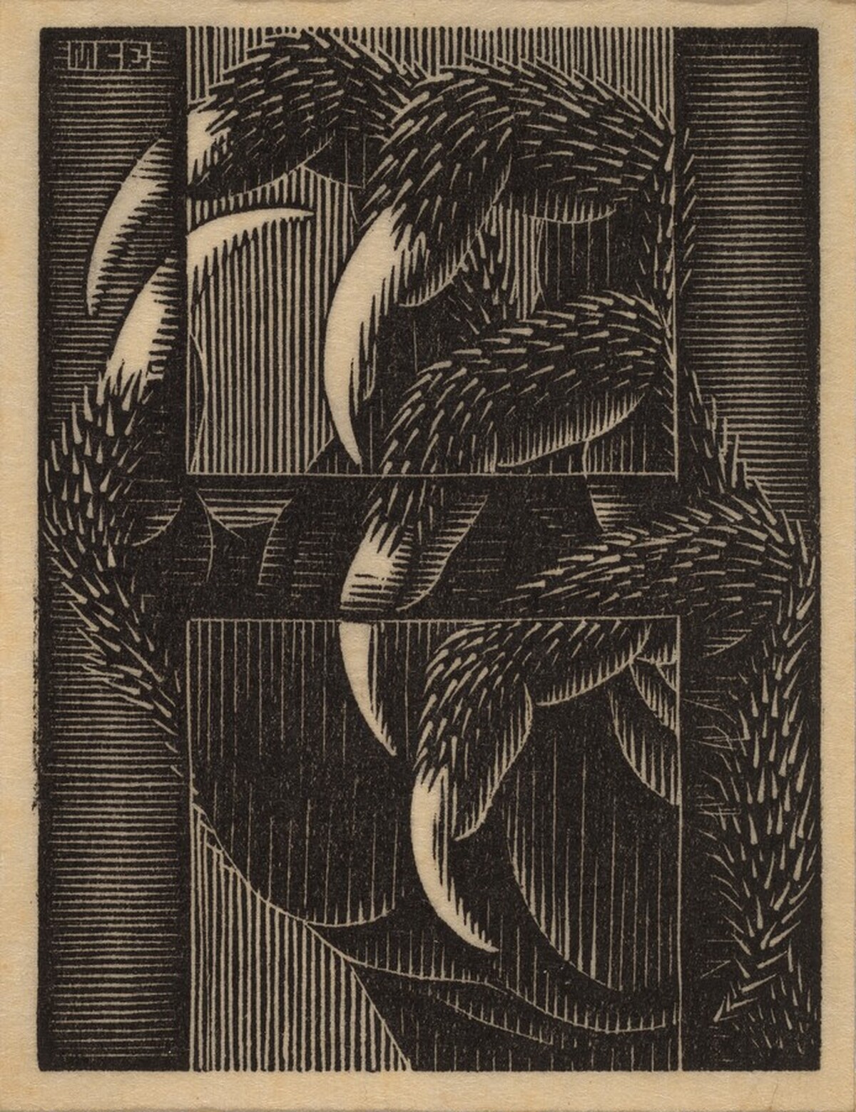 Initial H by M.C. Escher