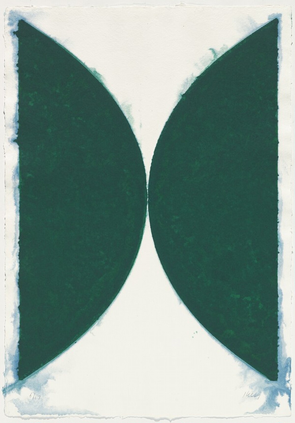 Colored Paper Image II, State (Green Curves) by Ellsworth Kelly