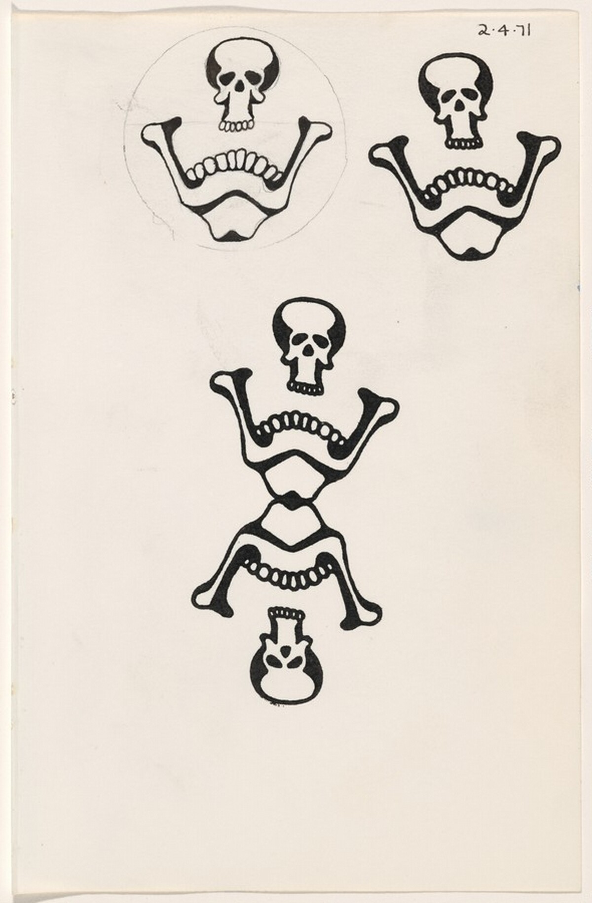Untitled 2-4-71 [study for "tattoo" book] by James McCracken Jr.