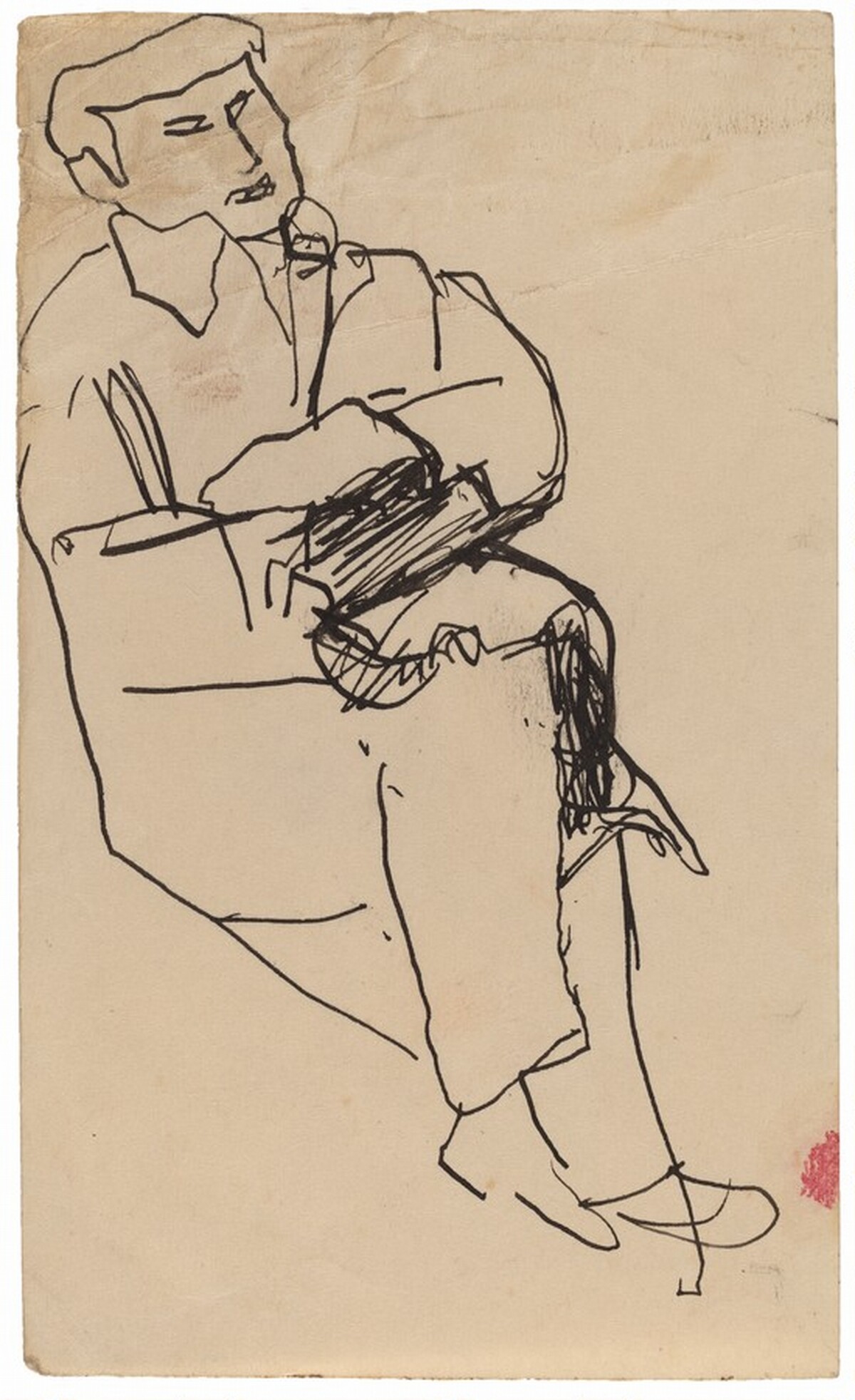Seated Man with Arms and Legs Crossed by Mark Rothko