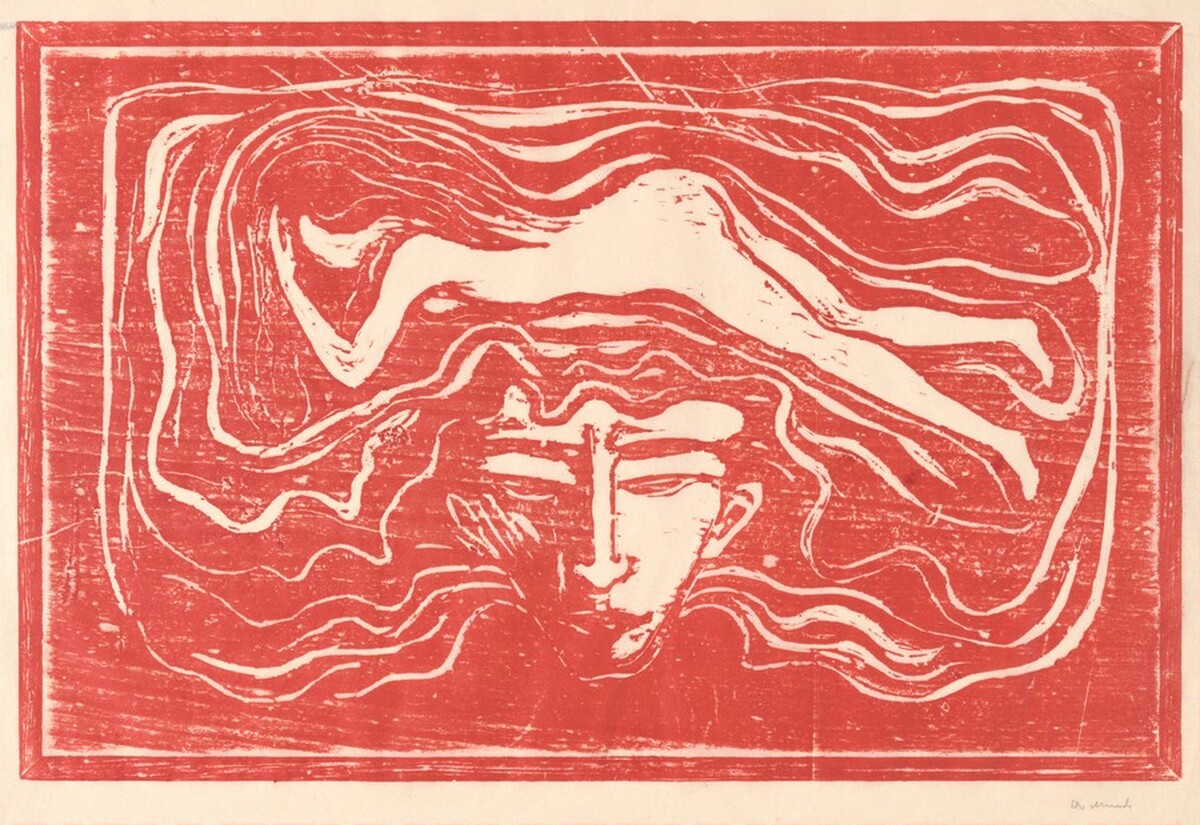 In the Male Brain (Imannens hjerne) by Edvard Munch
