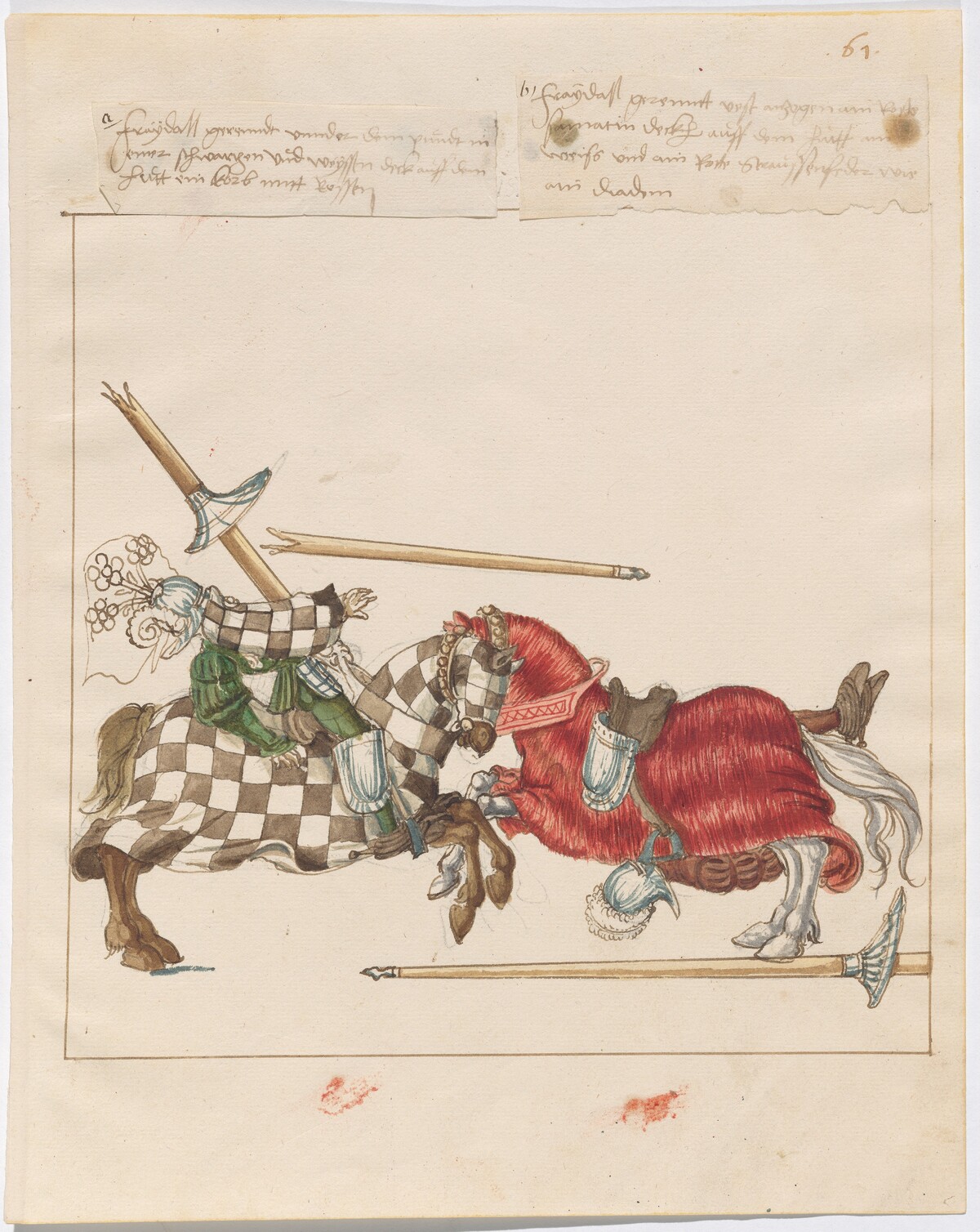 Mock Joust of War with Fixed Shields by German 16th Century