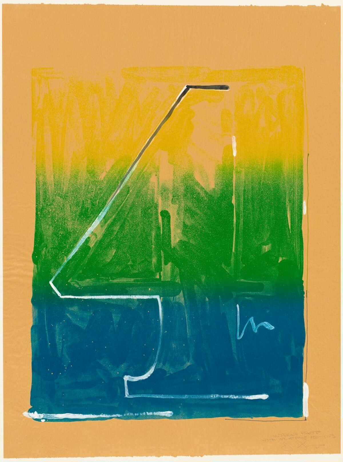 Figure 4 [working proof] by Jasper Johns