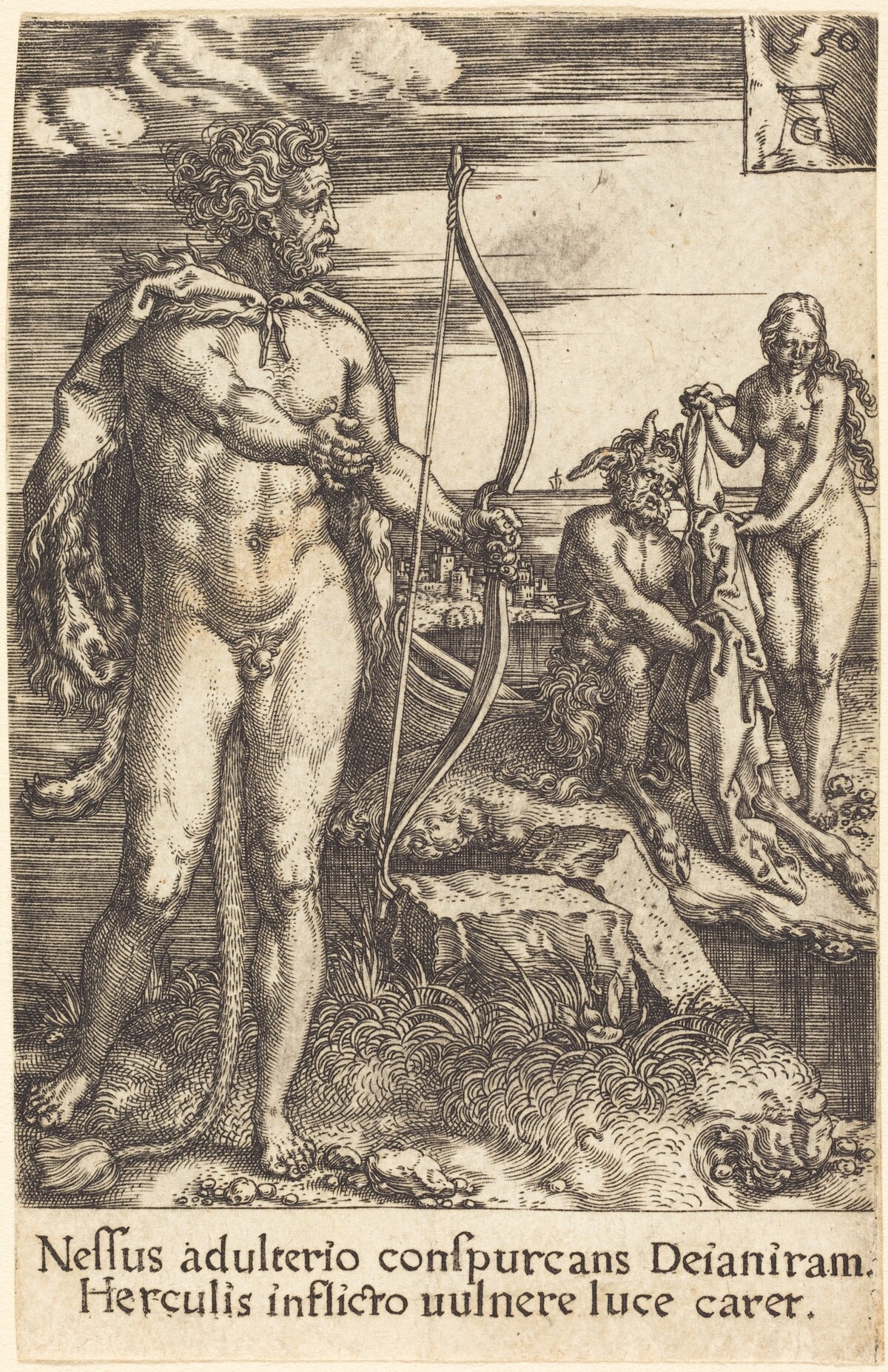 Hercules Killing Nessus by Heinrich Aldegrever