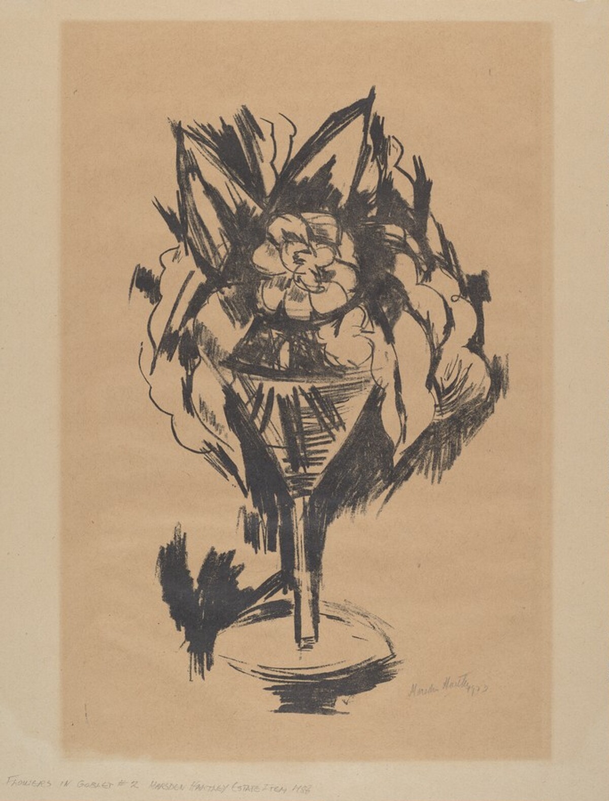 Flowers in Goblet #2 by Marsden Hartley