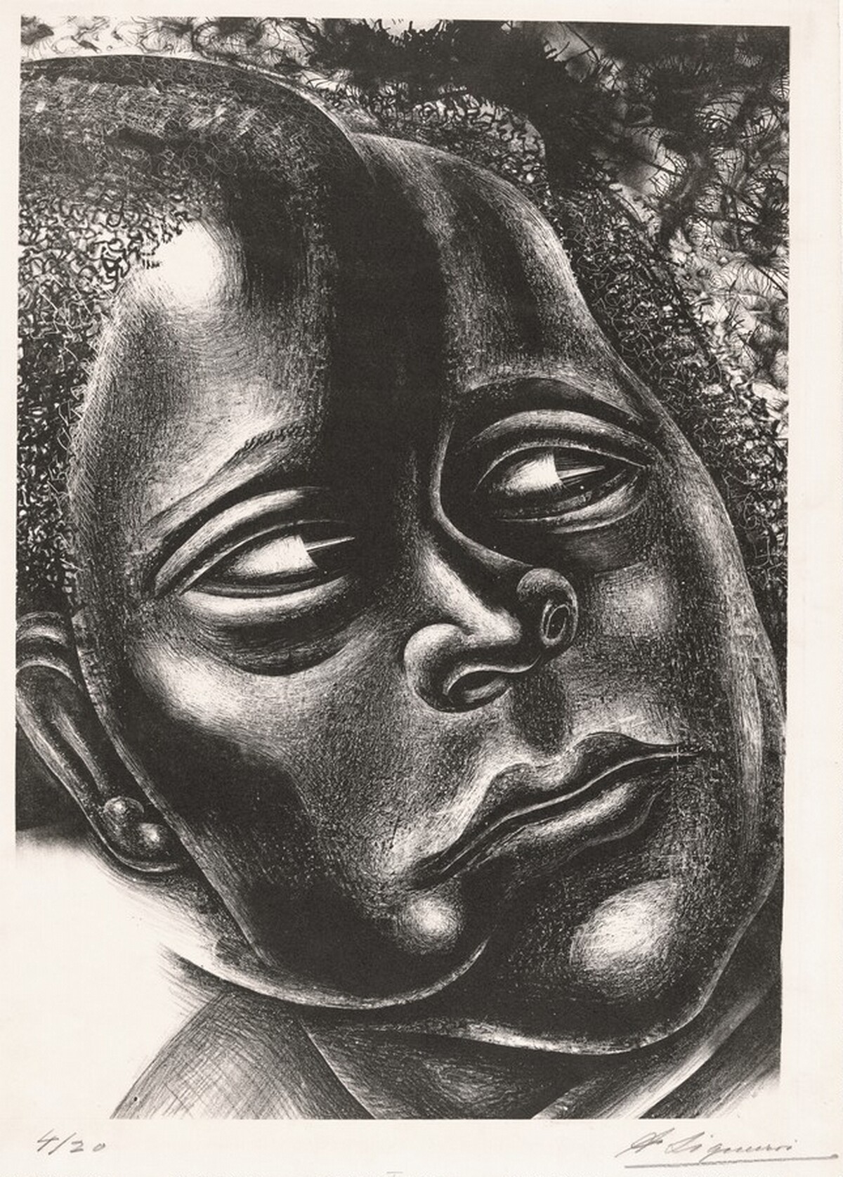 Black Woman (Dama negra) by David Alfaro Siqueiros