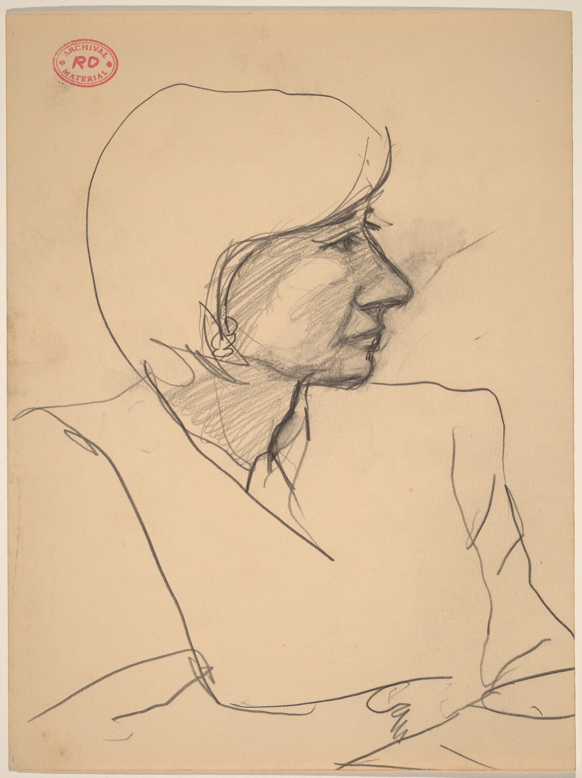Untitled [profile of woman] by Richard Diebenkorn